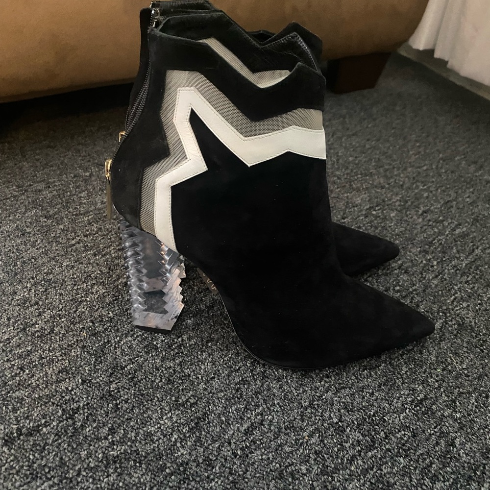 Aperali suede booties. Size 38.5. Worn once. Purchased from Saks.